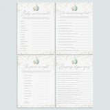 Watercolor Pumpkin Baby Shower Games Bundle Download by LittleSizzle