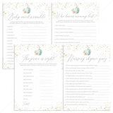 Watercolor Pumpkin Baby Shower Games Bundle Download by LittleSizzle