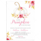 Pumpkin baby shower invitation girl by LittleSizzle