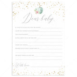 Dear Baby Cards for Pumpkin Baby Shower by LittleSizzle