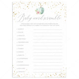 Floral Pumpkin Baby Shower Word Puzzle Printable by LittleSizzle