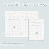 Watercolor Pumpkin Bridal Shower Bingo for Large Groups