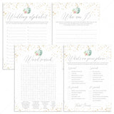 Floral Pumpkin Bridal Shower Games Pack Instant Download by LittleSizzle