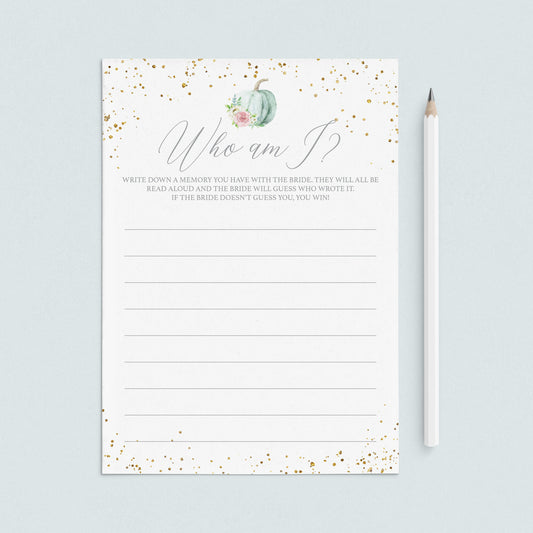 Fall Bridal Shower Ice Breaker Game for Groups by LittleSizzle