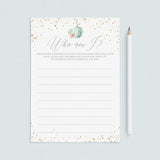 Fall Bridal Shower Ice Breaker Game for Groups by LittleSizzle