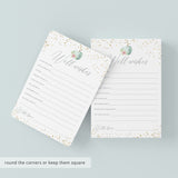 Watercolor Pumpkin Wedding Shower Well Wishes Cards