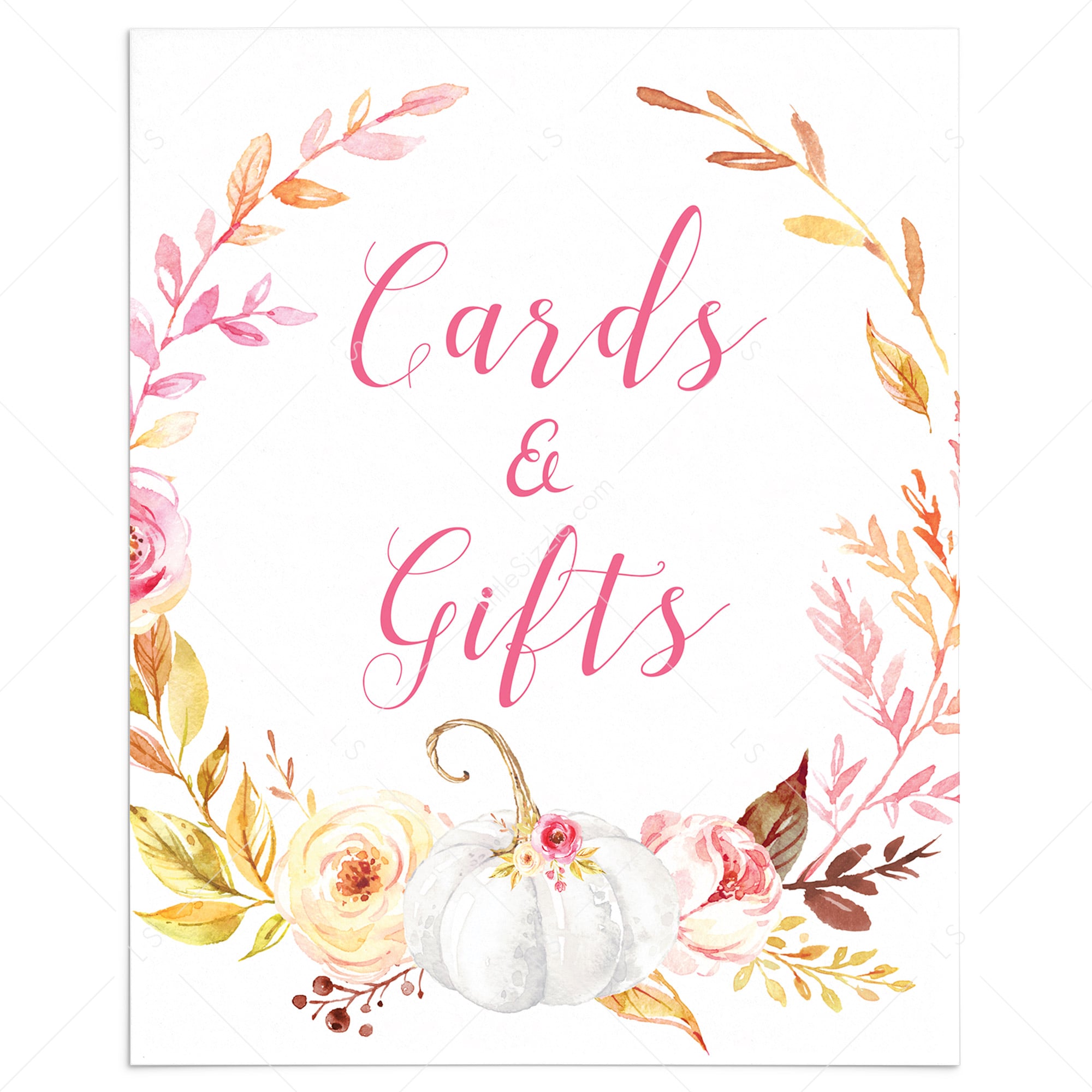 Fall themed party decorations cards and gifts sign by LittleSizzle