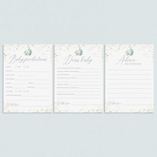 Floral Pumpkin Babyshower Keepsakes for Mom To Be by LittleSizzle