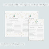 Fall Theme Find The Guest Game Template with Watercolor Pumpkin