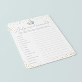 Floral Pumpkin Baby Shower Word Puzzle Printable