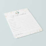 Watercolor Pumpkin Wedding Shower Well Wishes Cards