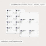 Watercolor floral name cards by LittleSizzle