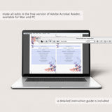 Customizable flower baby shower invitation with purple and pink flowers by LittleSizzle