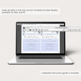 DIY Bridal Shower Invitation Template with Purple Flowers