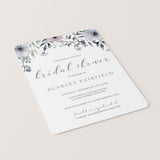 DIY Bridal Shower Invitation Template with Purple Flowers