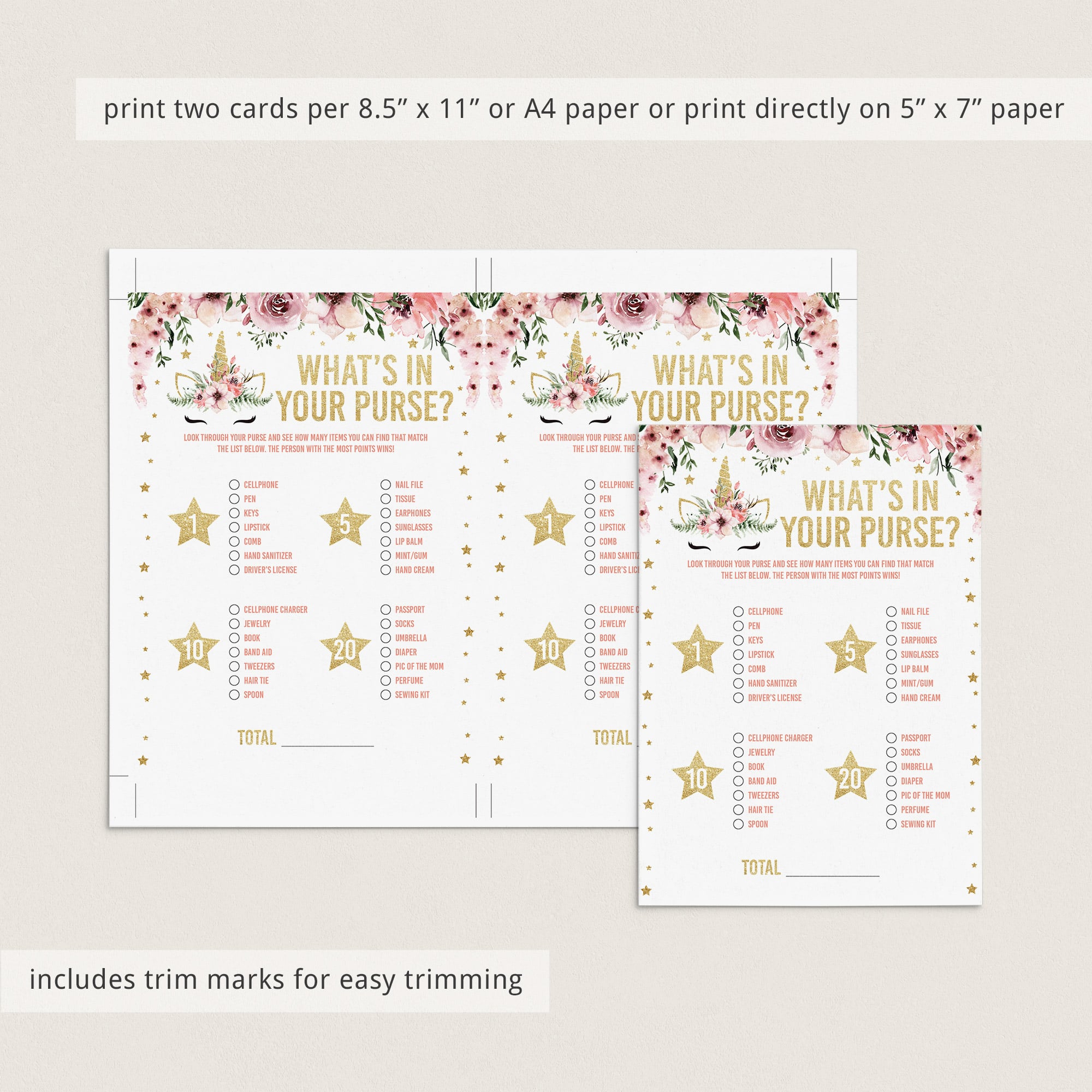 Instant download pink baby shower games for girls by LittleSizzle