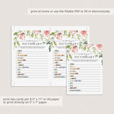 Blush Floral Emoji Pictionary Baby Shower Game Download