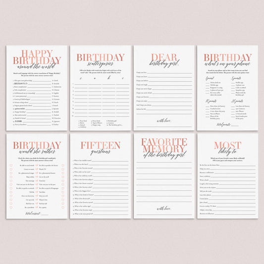 Quinceanera Party Games Bundle for Girls by LittleSizzle