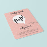 About To Pop Baby Shower Invitation for Girls