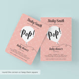 Girl baby shower invitation template she's about to pop by LittleSizzle