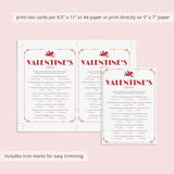 Valentines Trivia Quiz for Family Printable