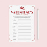 Kids Valentine's Day Game Printable Word Scramble by Littlesizzle