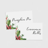 Holiday Theme Buffet Card Template
