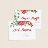 Floral Christmas Baby Shower Invitation Set