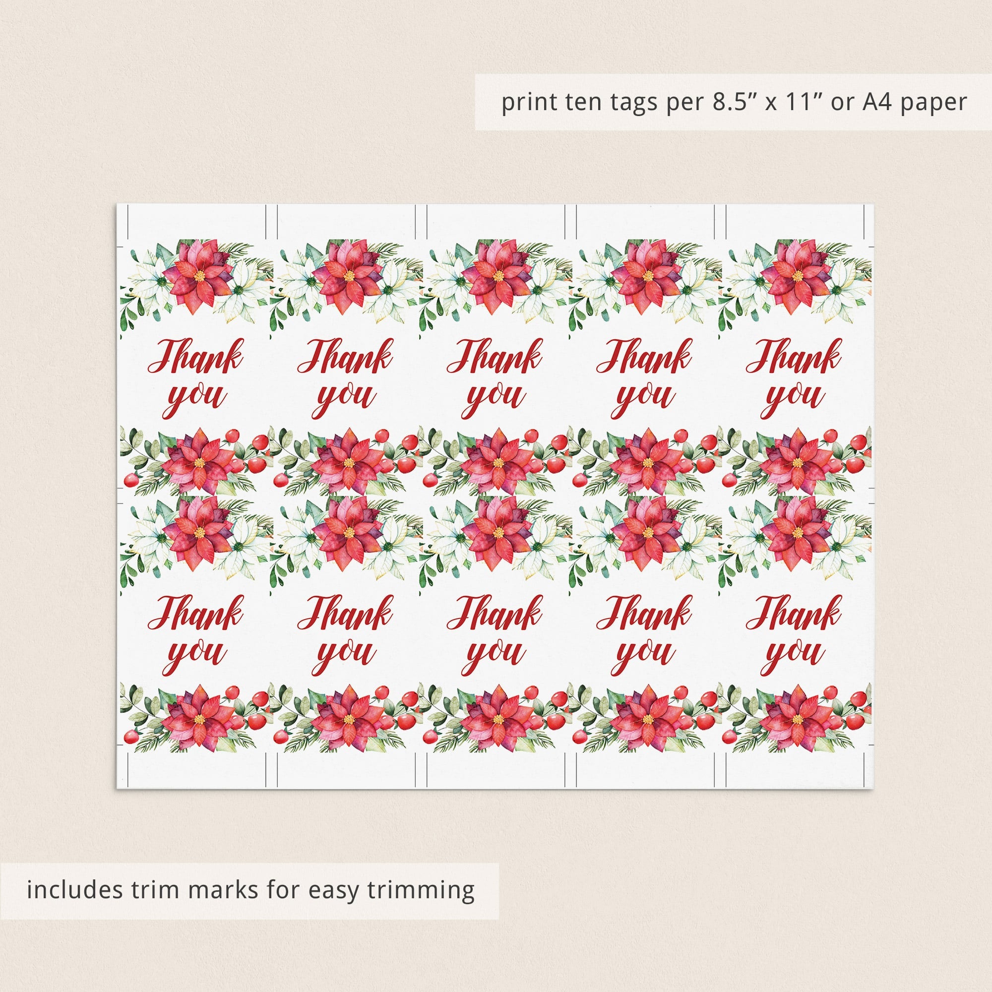 Red white and green tags printable by LittleSizzle