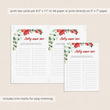 Winter Floral Baby Shower Baby Names Game