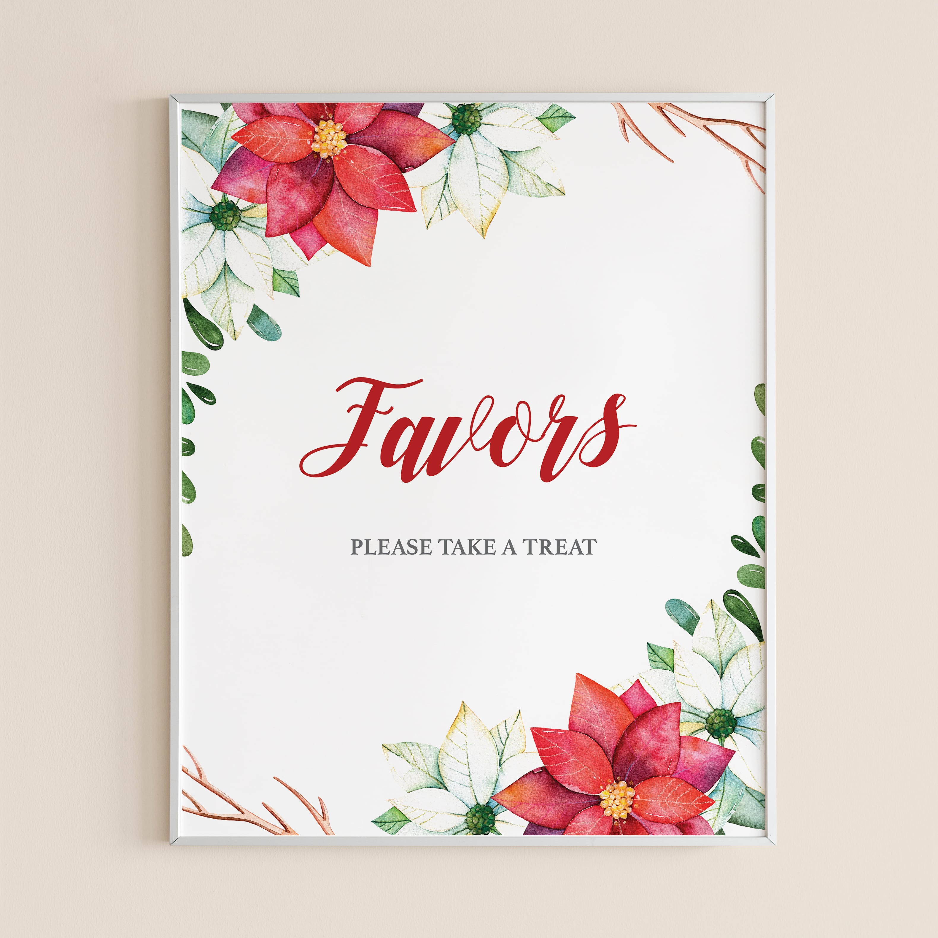 Holiday Party Favors Sign Printable by LittleSizzle
