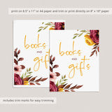 Autumn flowers baby shower decor printable table sign by LittleSizzle