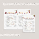 Autumn Leaves Baby Shower Game Printable Pregnancy Candy Match