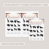 Animal Pregnancy Baby Shower Game Printable Burgundy