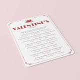 Valentines Trivia Quiz for Family Printable