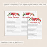 Winter Floral Baby Shower Games Bundle Instant Download