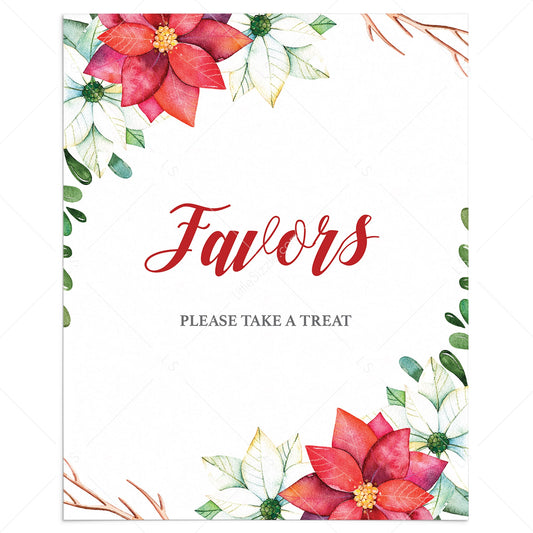 Holiday Party Favors Sign Printable by LittleSizzle