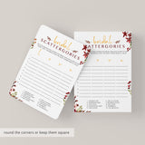 Burgundy Fall Bridal Shower Games Bundle Printable