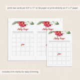 Christmas Bingo Cards for Baby Shower