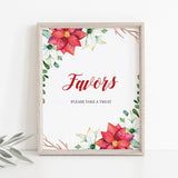 Holiday Party Favors Sign Printable