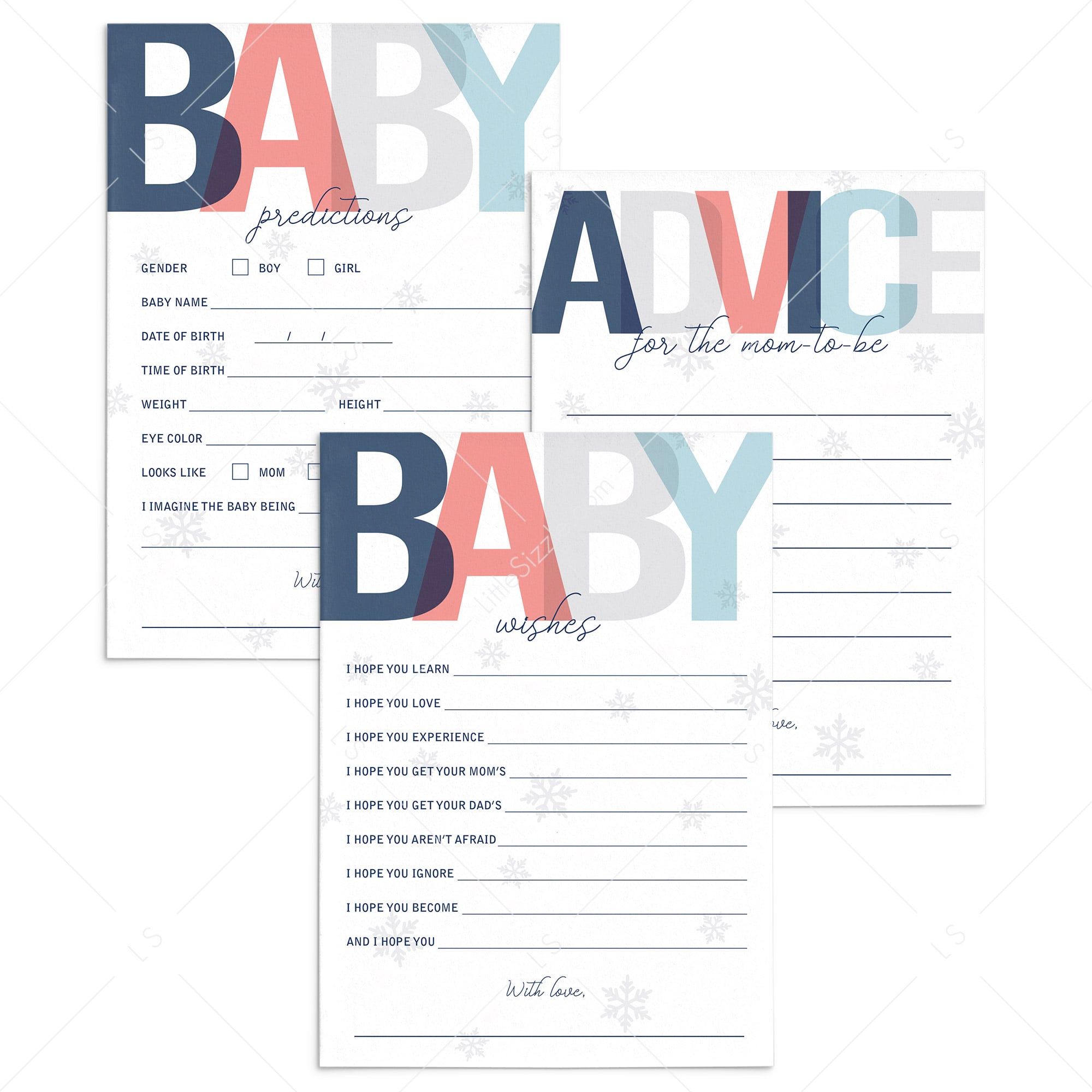 Winter baby shower games download by LittleSizzle