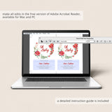 Floral Christmas Baby Shower Invitation Set