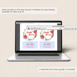 DIY bridal shower invitation winter season Poinsettia Floral Wreath Bridal Shower Invitation by LittleSizzle