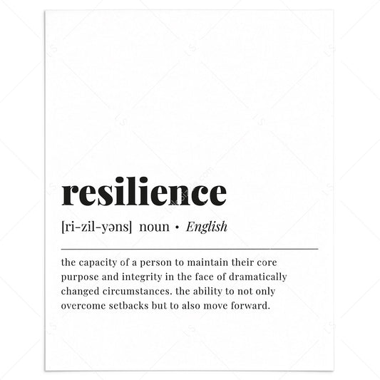 Resilience Definition Print Digital Download by LittleSizzle