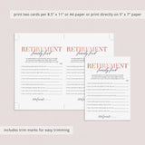 Retirement Party Games for Her Printable