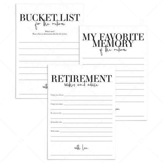 Printable Retirement Party Keepsakes Bundle by LittleSizzle