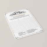 Black and Gold Halloween Game Printable Scattergories
