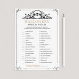 Which Witch Halloween Party Game Printable by LittleSizzle