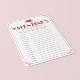 Kids Valentine's Day Game Printable Word Scramble
