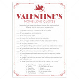 Cupid Valentine's Day Game Printable Movie Match by LittleSizzle